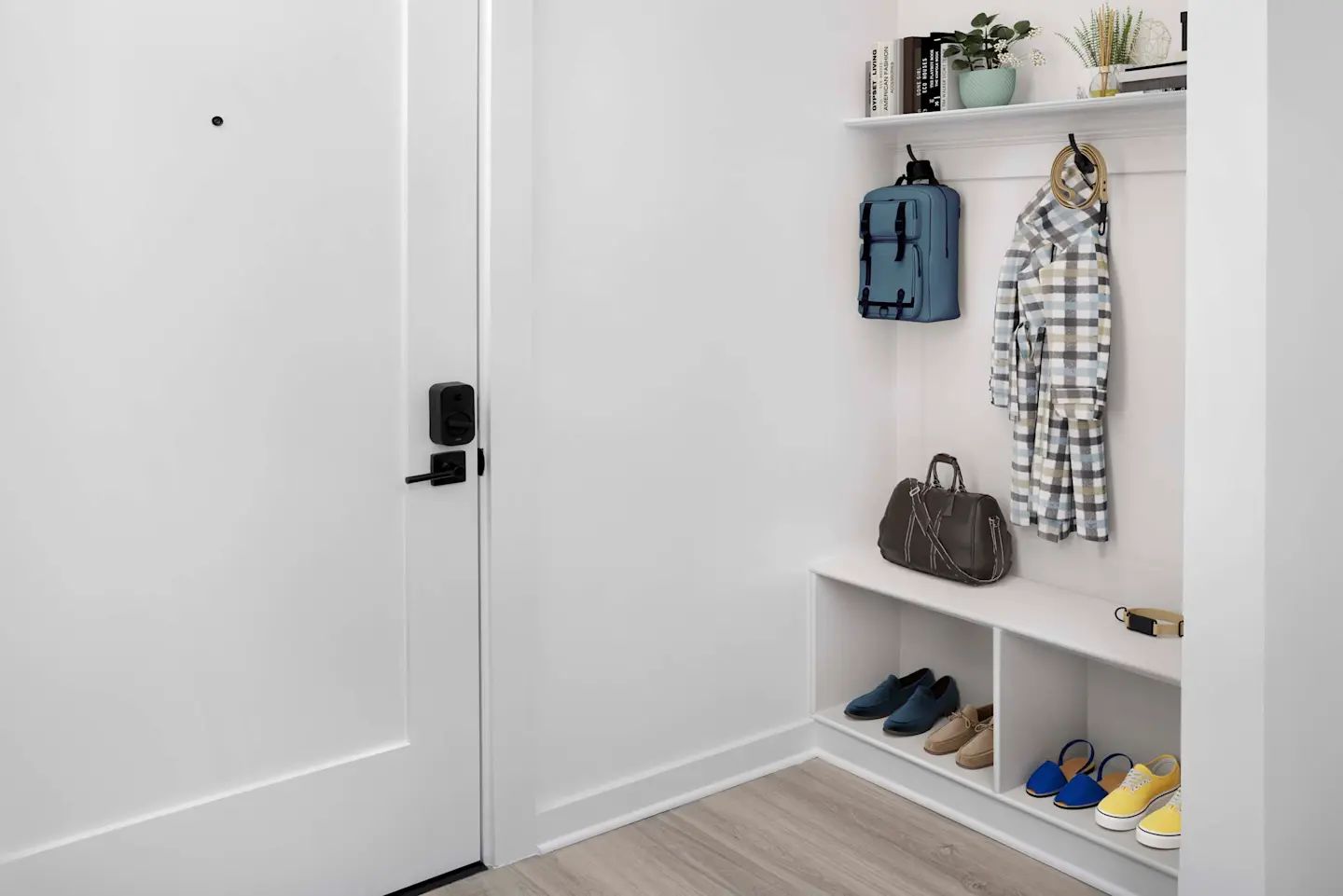 Welcoming entryway with drop zone