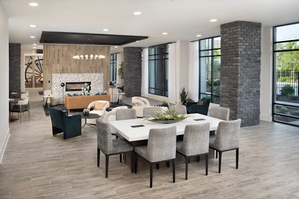 Resident clubroom and lounge at Camden South Charlotte